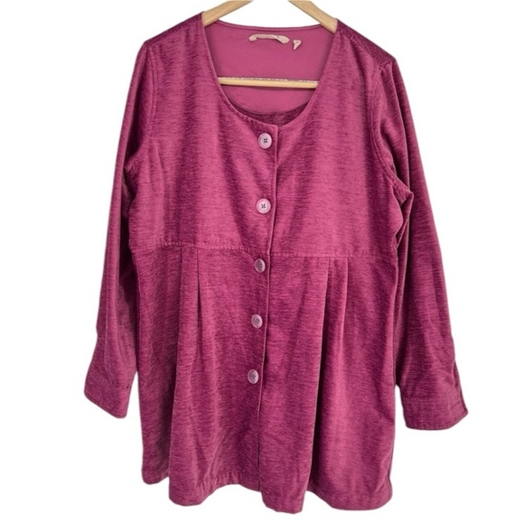 Soft Surroundings‎ Fiona Shirt Button Front Shacket Tunic Blouse Top - Picture 1 of 11
